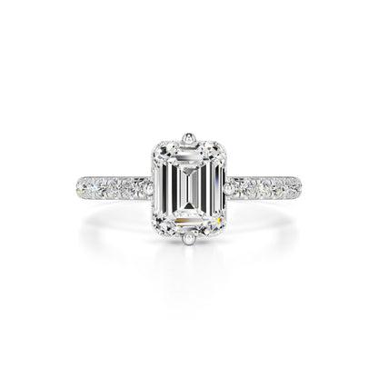 Nadia Moissanite & Lab Grown Diamond Ring | White Gold | 1