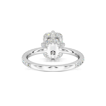 Nadia Moissanite & Lab Grown Diamond Ring | White Gold | 3