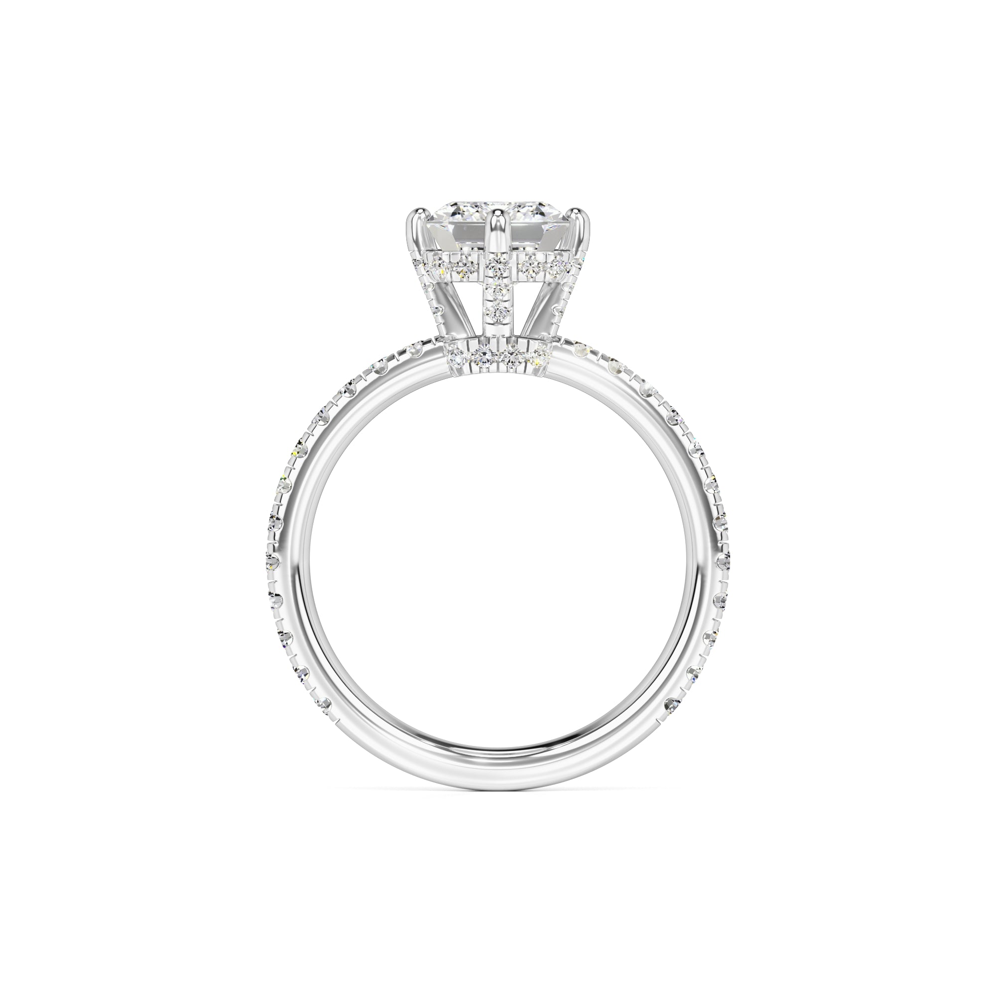 Nadia Moissanite & Lab Grown Diamond Ring | White Gold | 4