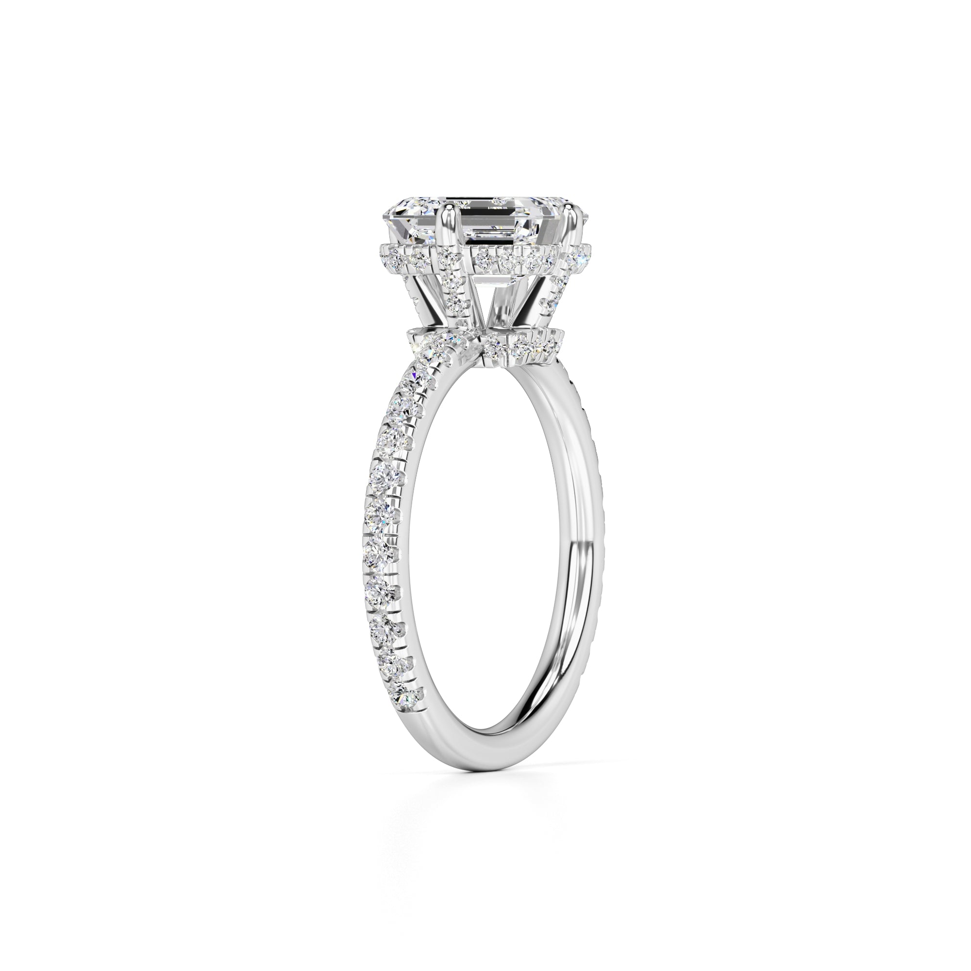 Nadia Lab Grown Diamond Ring | White Gold | 3