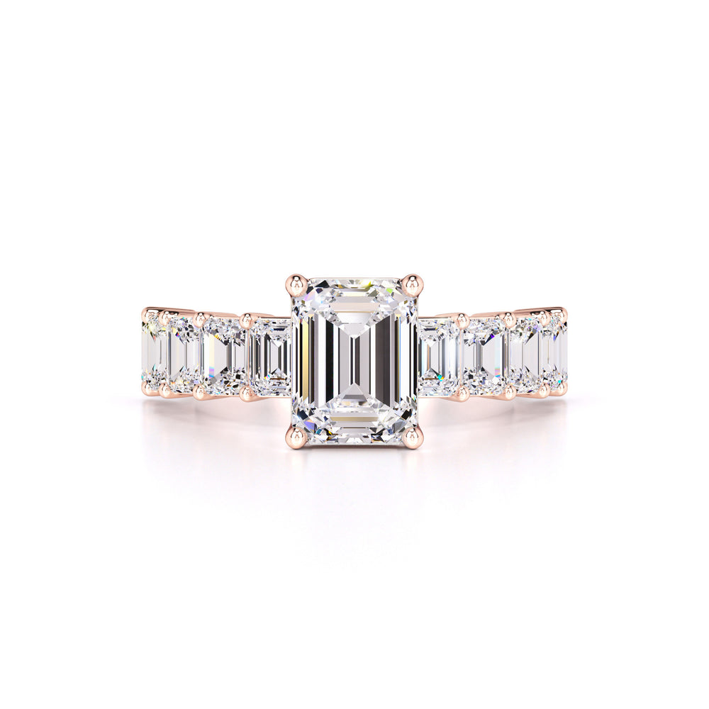 Brooklynn Moissanite & Lab Grown Diamond Ring | Rose Gold | 1