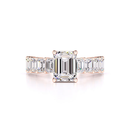 Brooklynn Moissanite & Lab Grown Diamond Ring | Rose Gold | 1