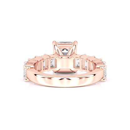 Brooklynn Moissanite & Lab Grown Diamond Ring | Rose Gold | 3