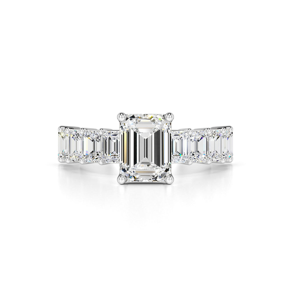 Brooklynn Moissanite & Lab Grown Diamond Ring | White Gold | 1