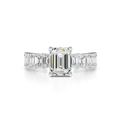 Brooklynn Moissanite & Lab Grown Diamond Ring | White Gold | 1