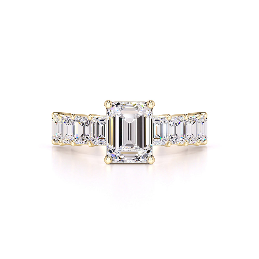 Brooklynn Moissanite & Lab Grown Diamond Ring | Yellow Gold | 1