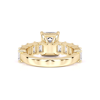 Brooklynn Moissanite & Lab Grown Diamond Ring | Yellow Gold | 3