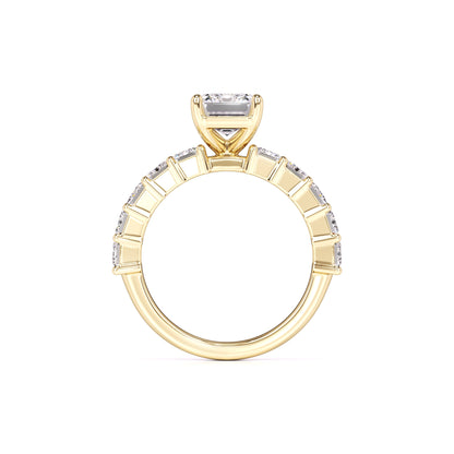Brooklynn Moissanite & Lab Grown Diamond Ring | Yellow Gold | 4