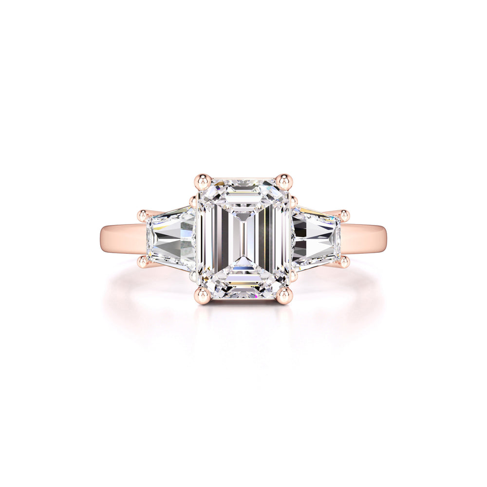 Whitney Moissanite & Lab Grown Diamond Ring | Rose Gold | 1