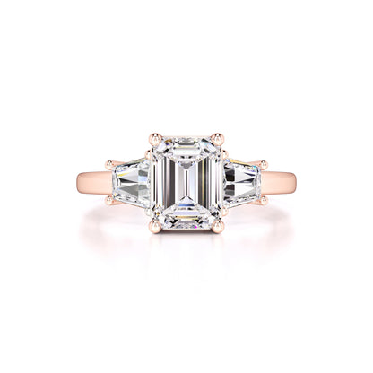 Whitney Moissanite & Lab Grown Diamond Ring | Rose Gold | 1