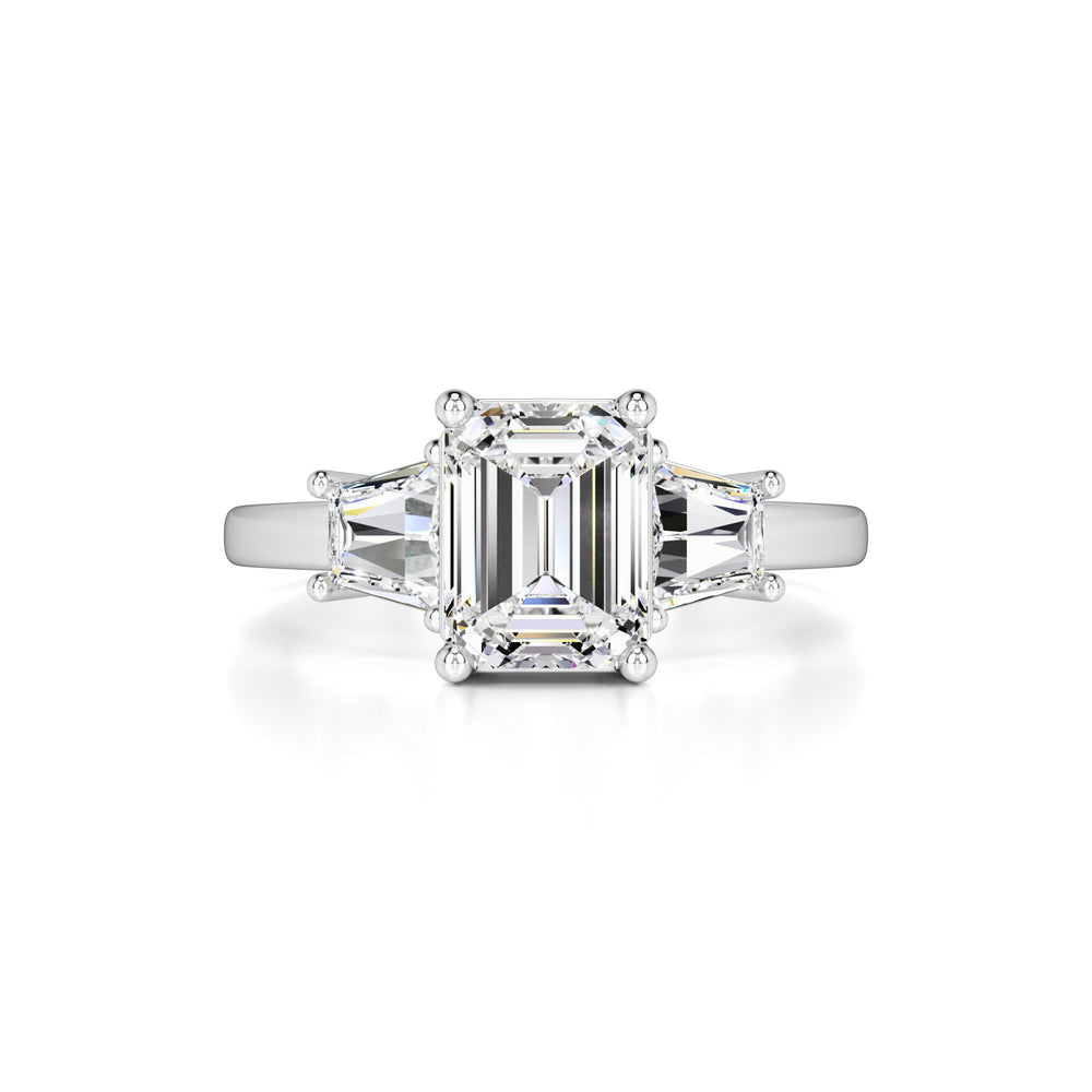 Whitney Moissanite & Lab Grown Diamond Ring | White Gold | 1