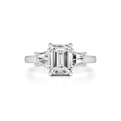 Whitney Moissanite & Lab Grown Diamond Ring | White Gold | 1