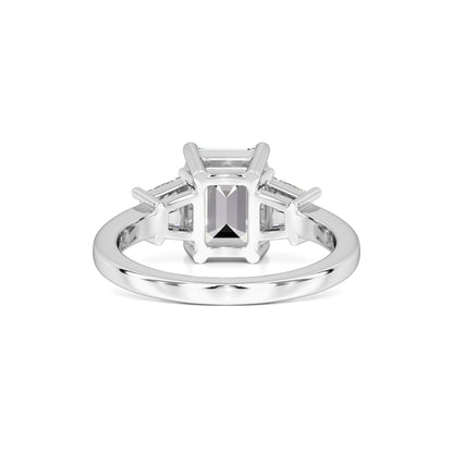 Whitney Moissanite & Lab Grown Diamond Ring | White Gold | 3