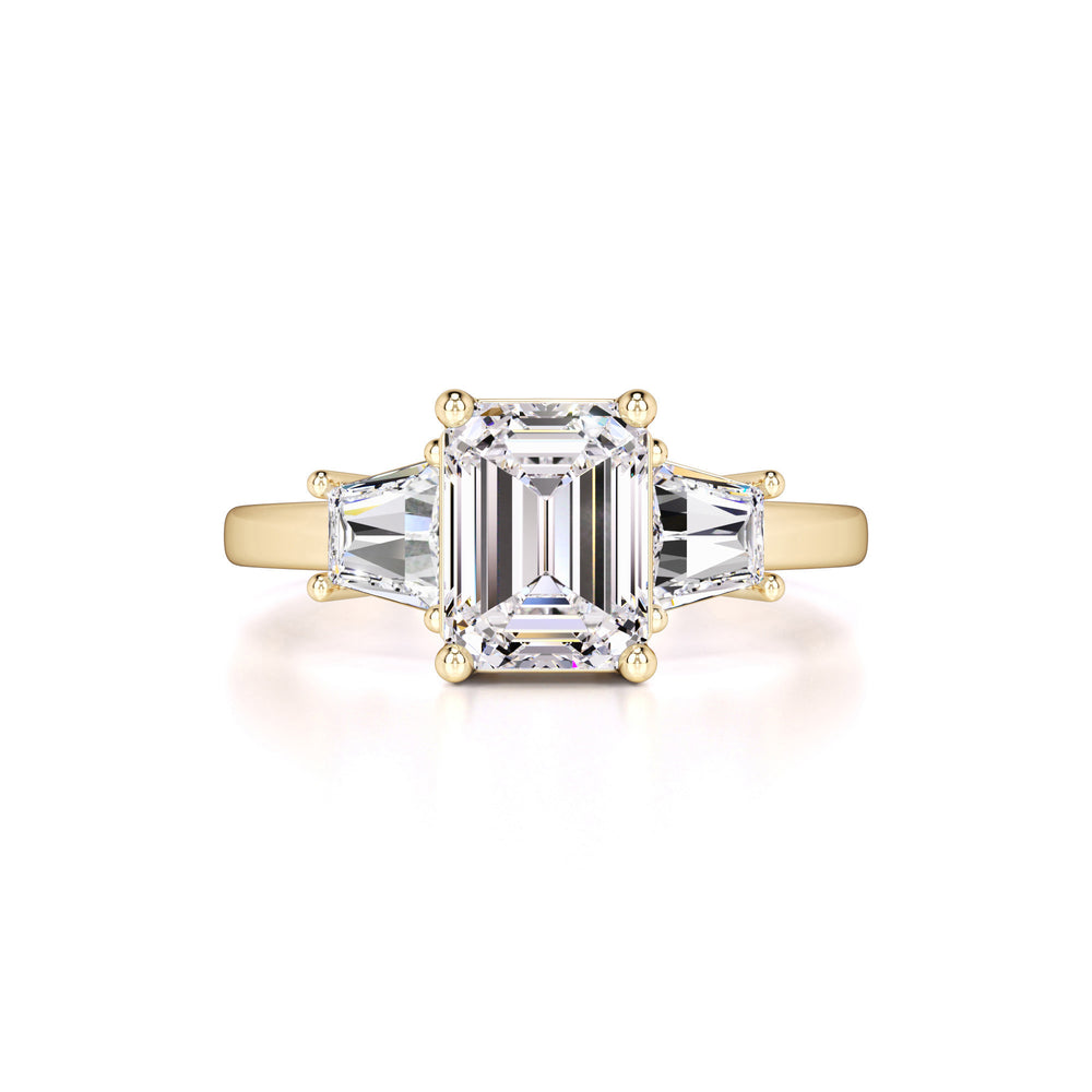 Whitney Moissanite & Lab Grown Diamond Ring | Yellow Gold | 1