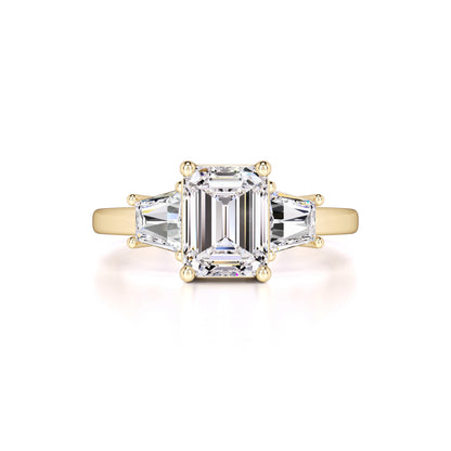 Whitney Moissanite & Lab Grown Diamond Ring | Yellow Gold | 1