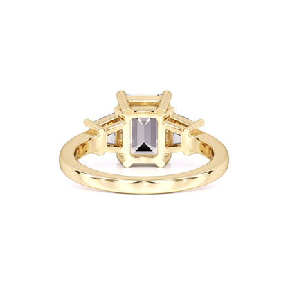 Whitney Moissanite & Lab Grown Diamond Ring | Yellow Gold | 3