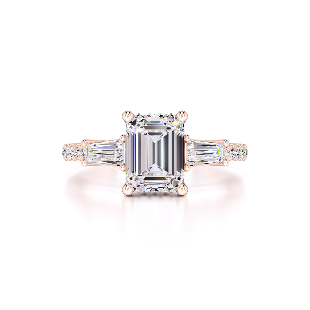 Bianca Moissanite & Lab Grown Diamond Ring | Rose Gold | 1
