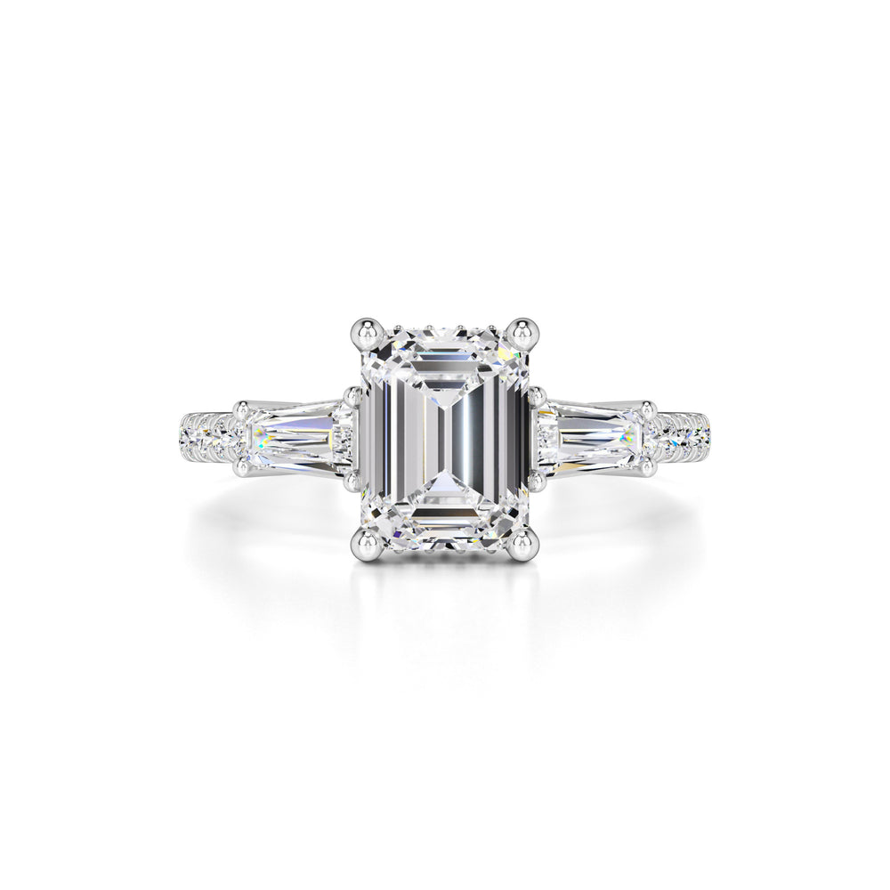 Bianca Moissanite & Lab Grown Diamond Ring | White Gold | 1