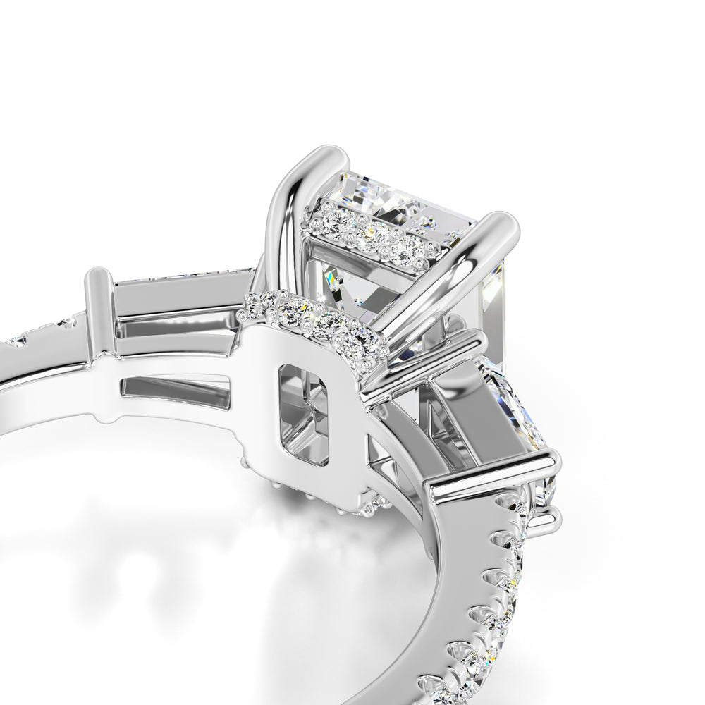 Bianca Moissanite & Lab Grown Diamond Ring | White Gold | 2