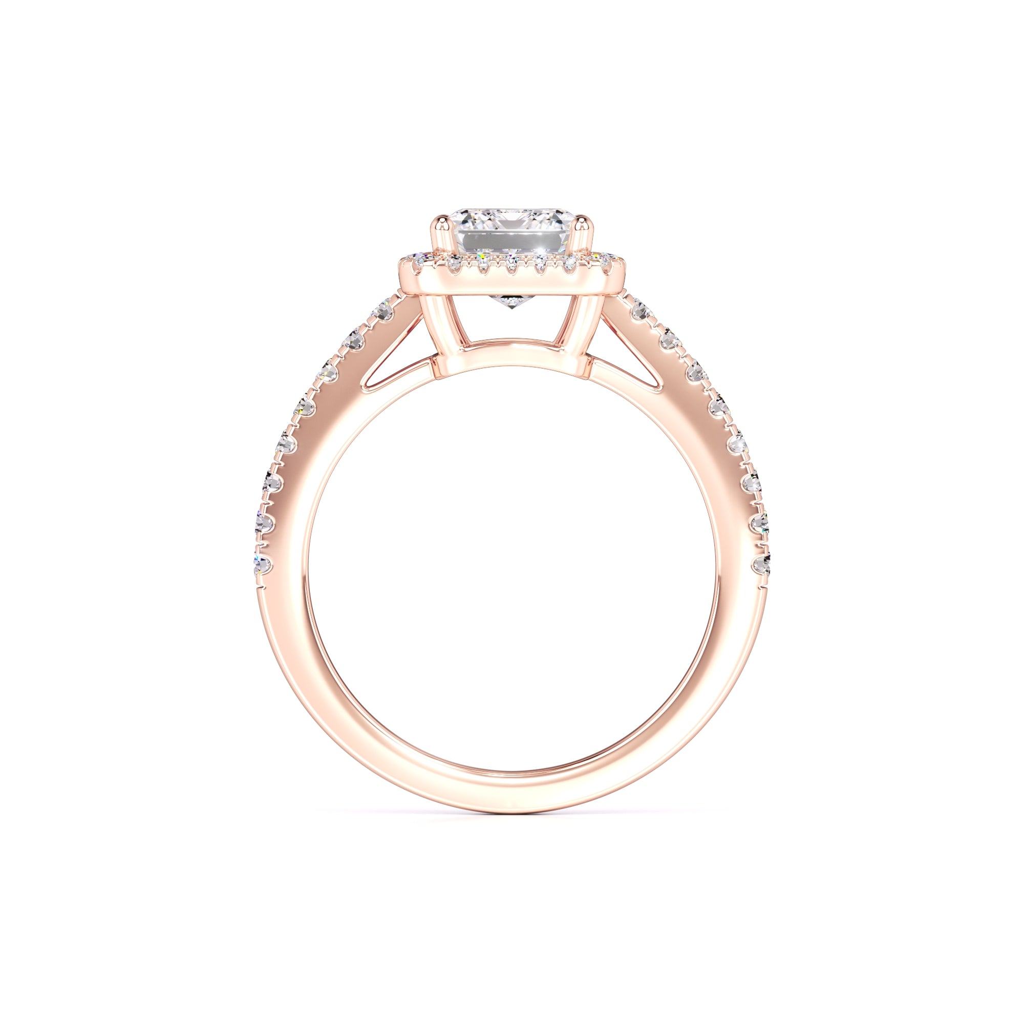 Jaylee Moissanite & Lab Grown Diamond Ring | Rose Gold | 4