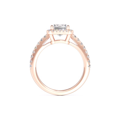 Jaylee Moissanite & Lab Grown Diamond Ring | Rose Gold | 4