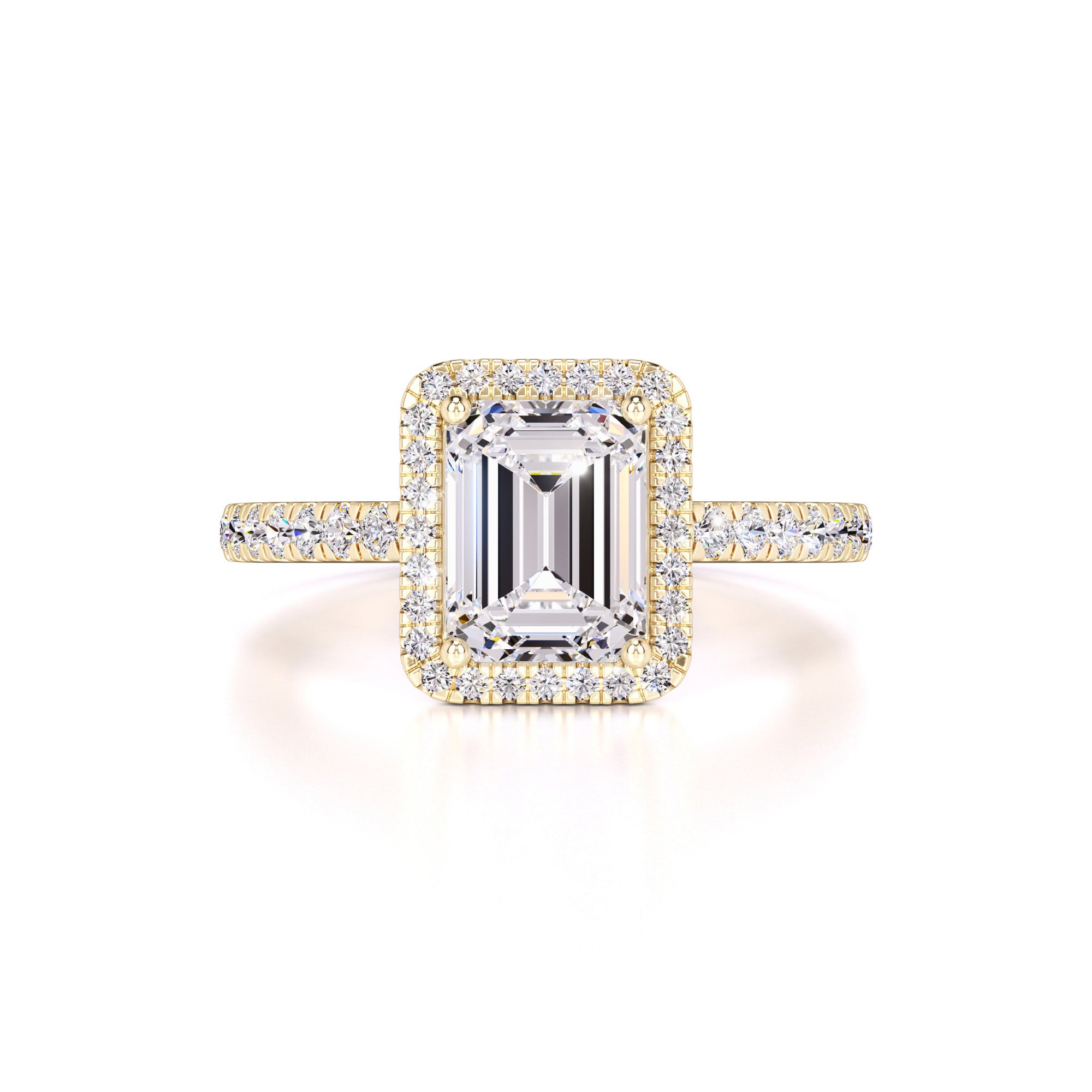 Jaylee Moissanite & Lab Grown Diamond Ring | Yellow Gold | 1