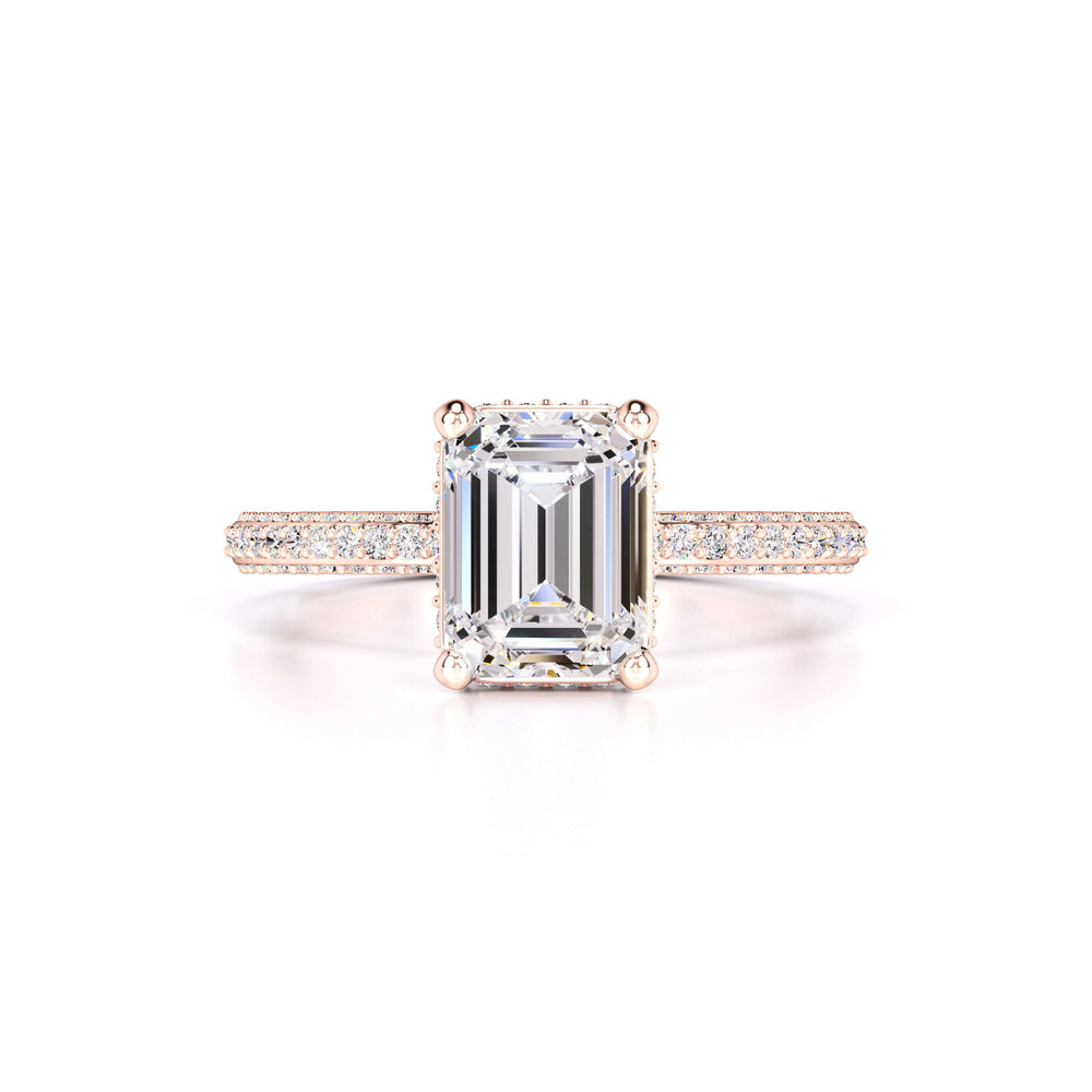 Harper Moissanite & Lab Grown Diamond Ring | Rose Gold | 1