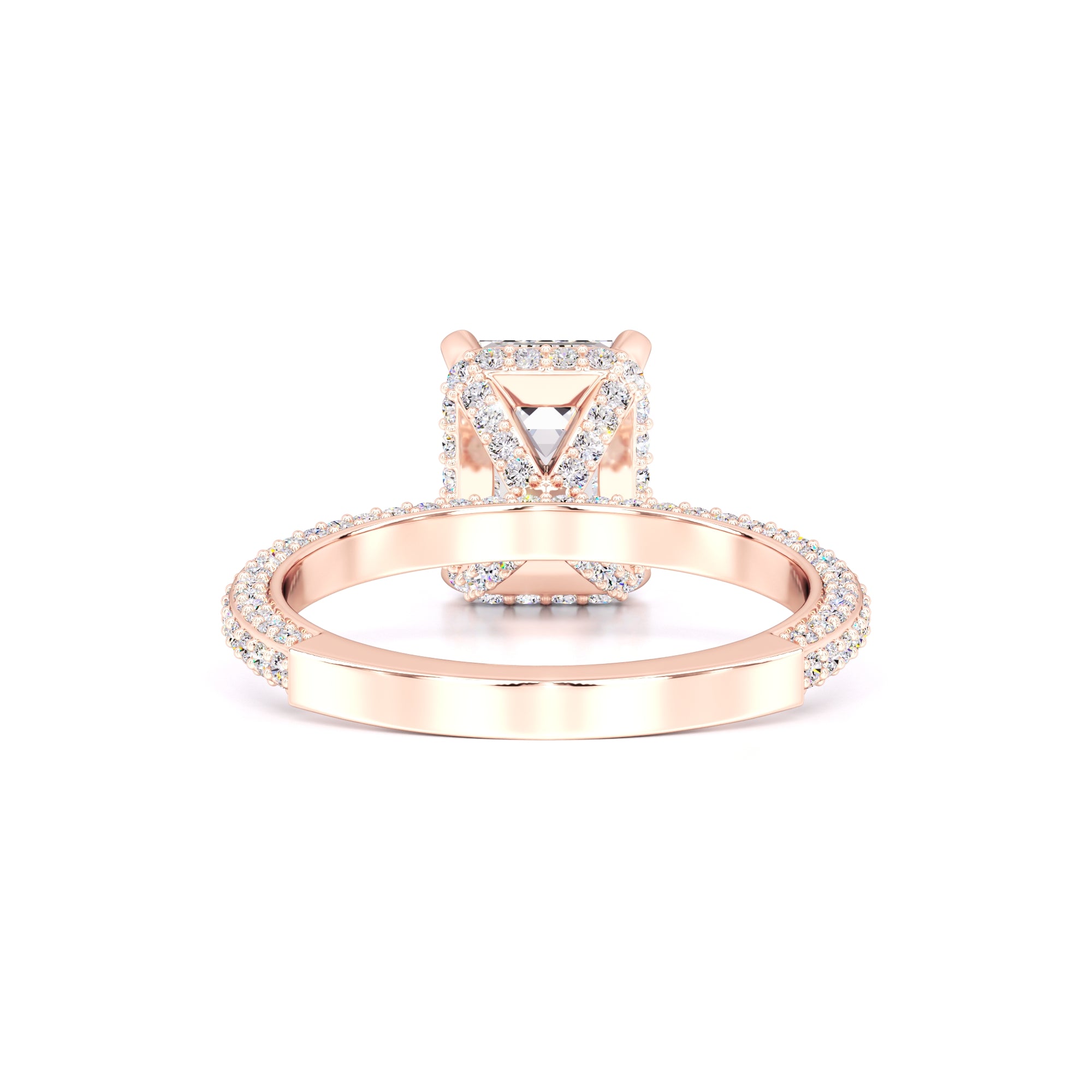 Harper Moissanite & Lab Grown Diamond Ring | Rose Gold | 3