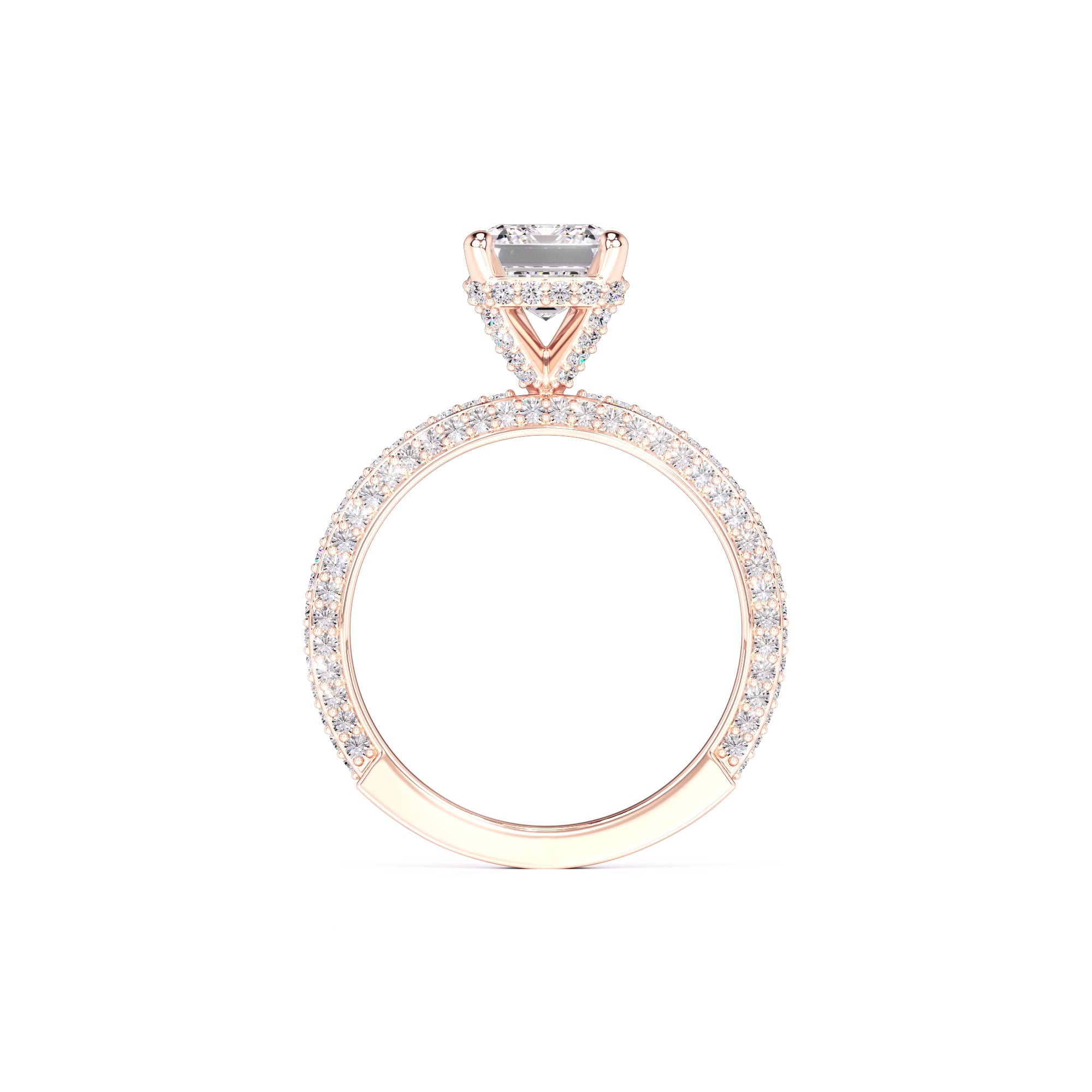 Harper Moissanite & Lab Grown Diamond Ring | Rose Gold | 4