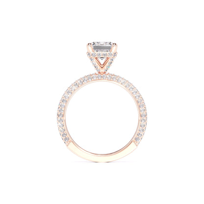 Harper Moissanite & Lab Grown Diamond Ring | Rose Gold | 4