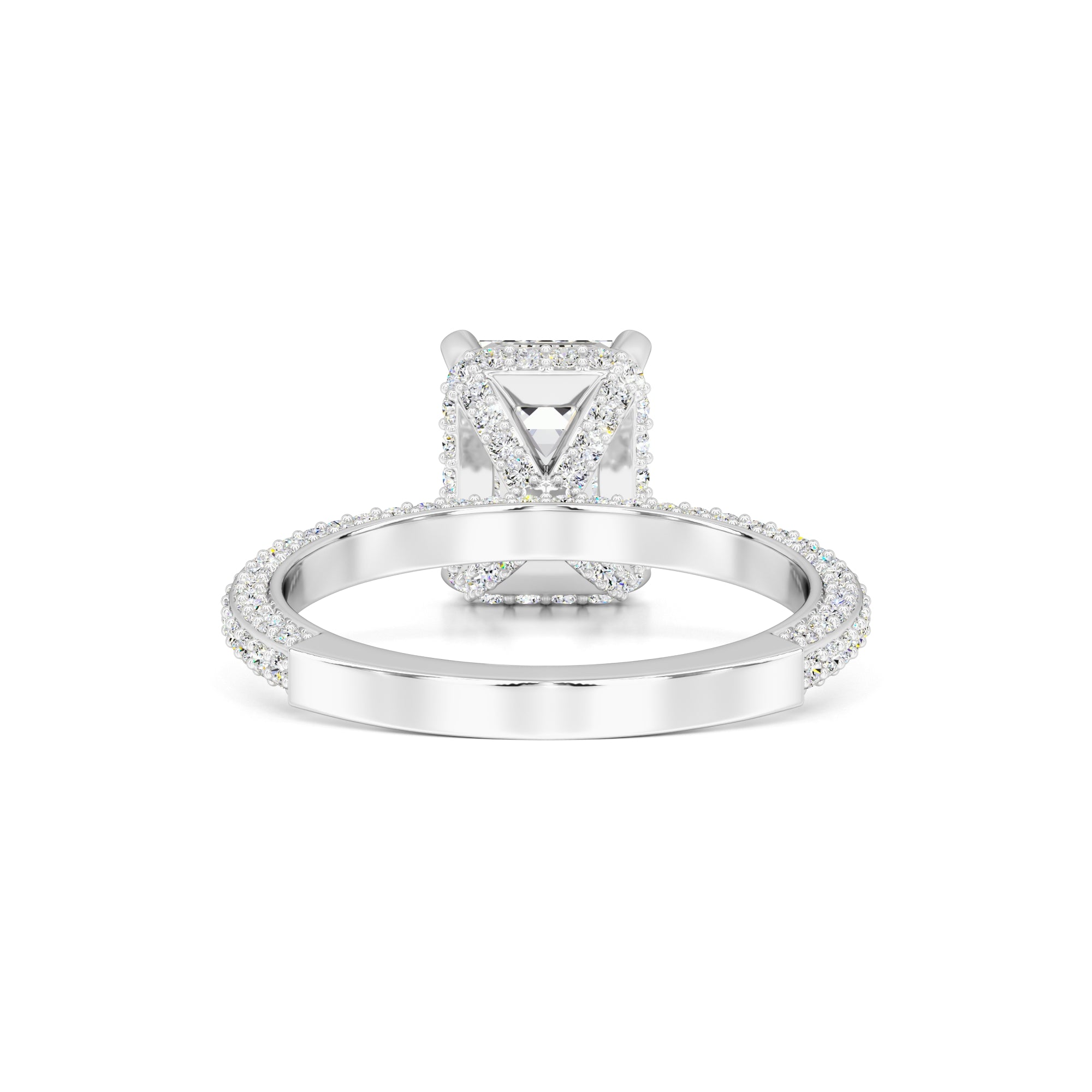 Harper Moissanite & Lab Grown Diamond Ring | White Gold | 3