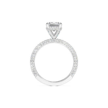 Harper Moissanite & Lab Grown Diamond Ring | White Gold | 4