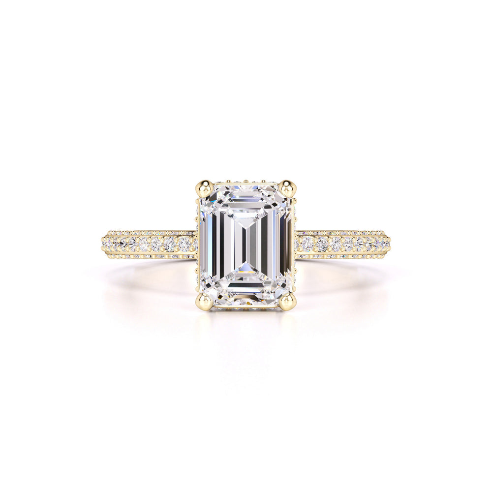 Harper Moissanite & Lab Grown Diamond Ring | Yellow Gold | 1