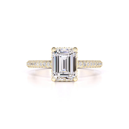 Harper Moissanite & Lab Grown Diamond Ring | Yellow Gold | 1