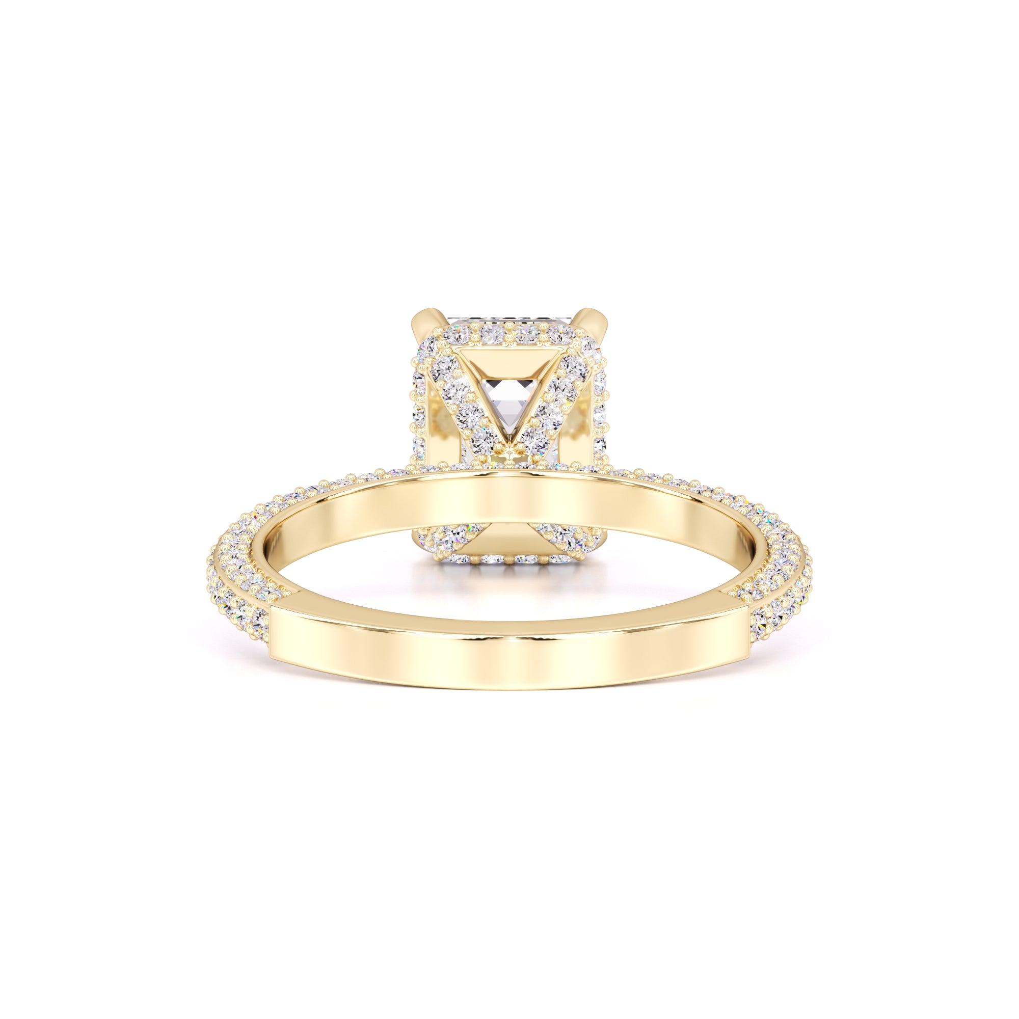 Harper Moissanite & Lab Grown Diamond Ring | Yellow Gold | 3