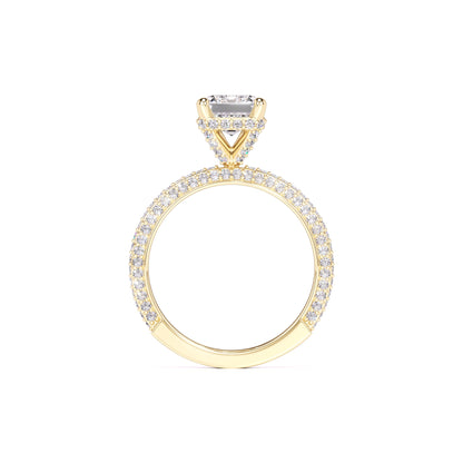 Harper Moissanite & Lab Grown Diamond Ring | Yellow Gold | 4
