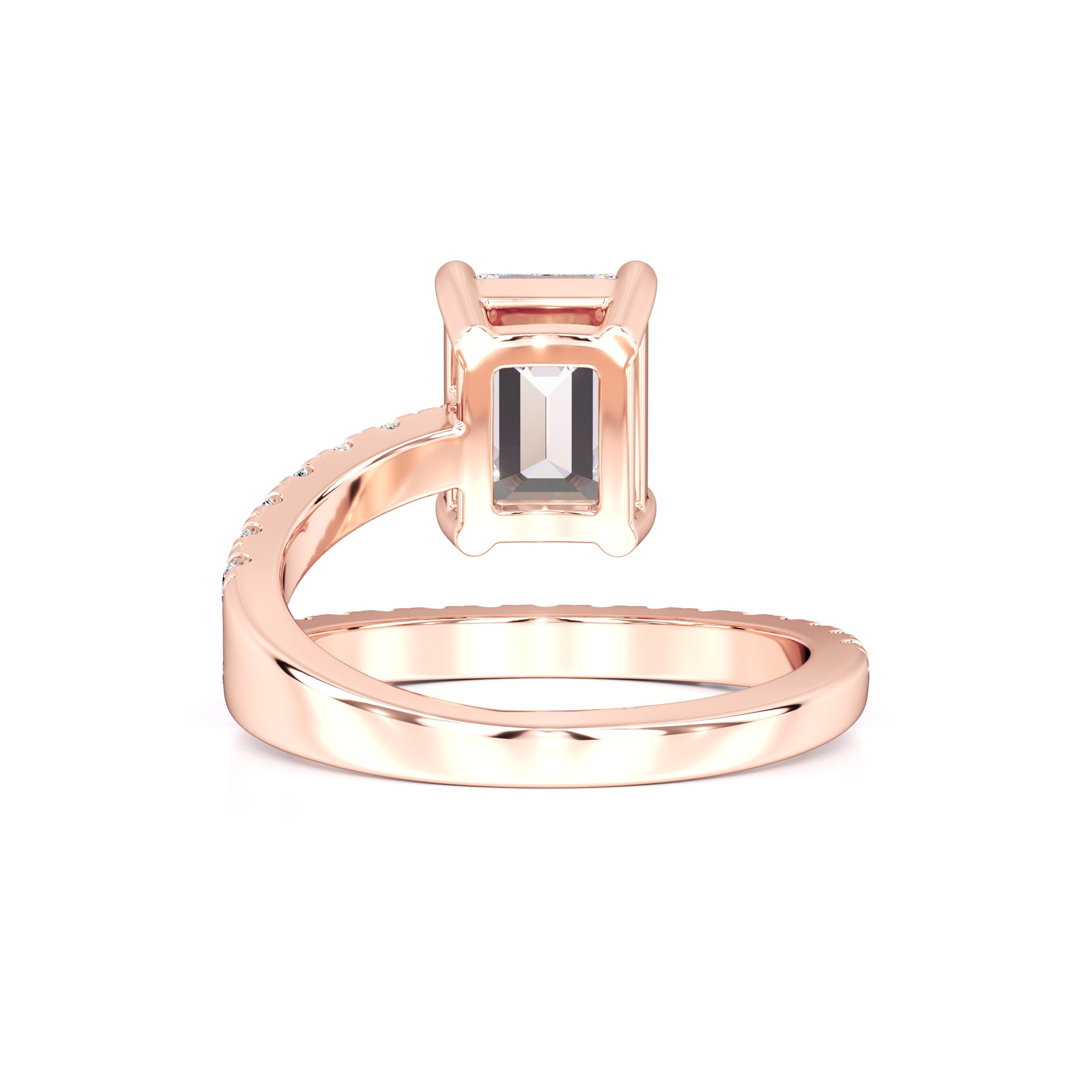 Alexa Moissanite & Lab Grown Diamond Ring | Rose Gold | 3