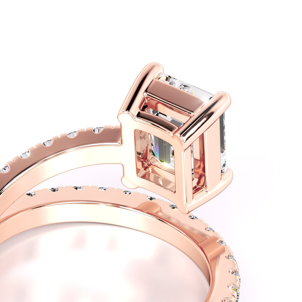 Alexa Moissanite & Lab Grown Diamond Ring | Rose Gold | 2