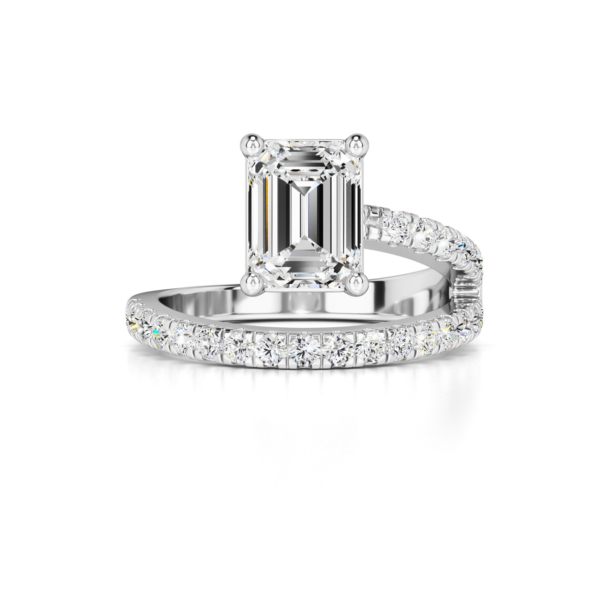 Alexa Moissanite & Lab Grown Diamond Ring | White Gold | 1