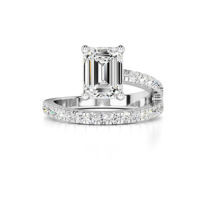Alexa Moissanite & Lab Grown Diamond Ring | White Gold | 1