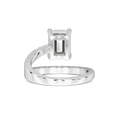Alexa Moissanite & Lab Grown Diamond Ring | White Gold | 3