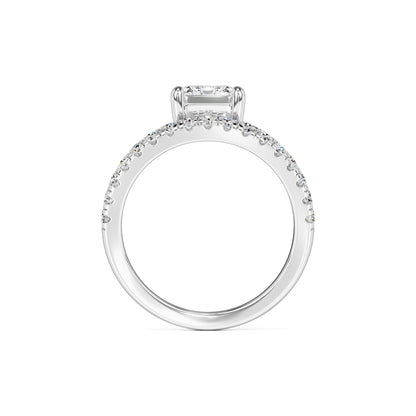 Alexa Moissanite & Lab Grown Diamond Ring | White Gold | 4