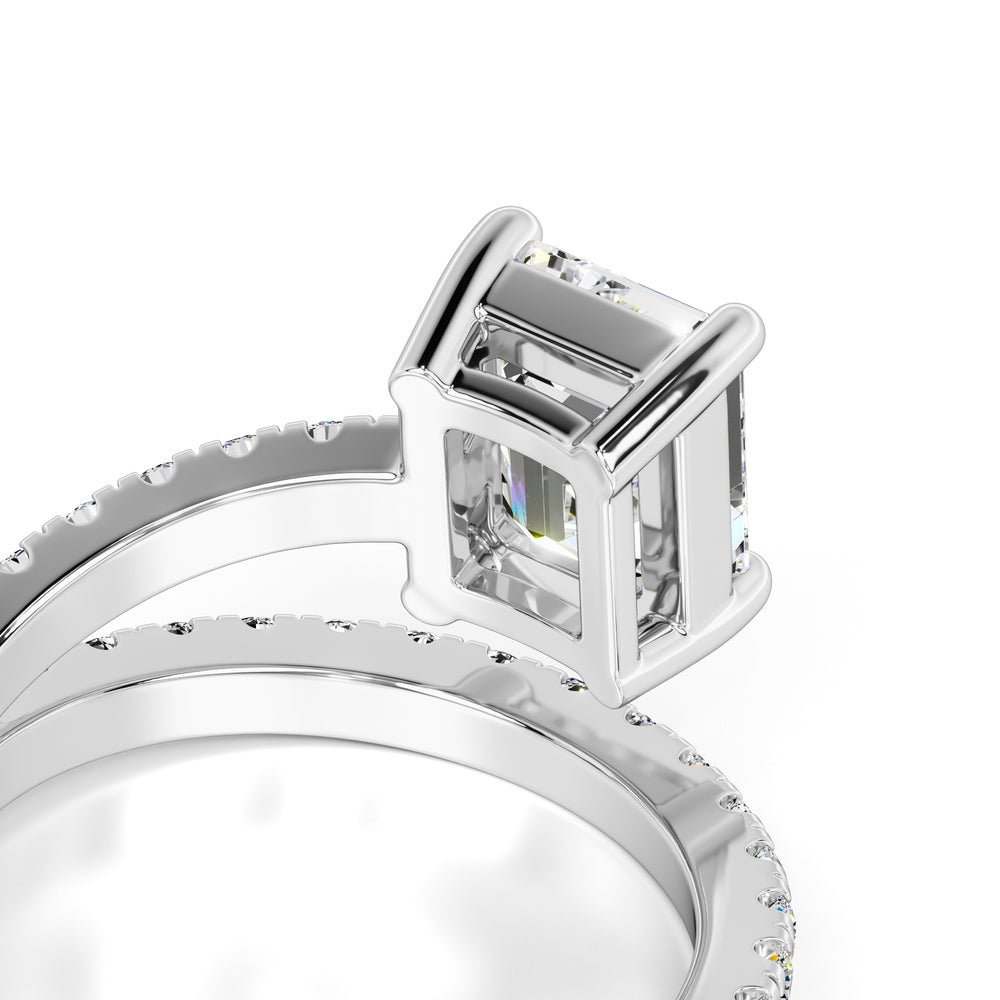 Alexa Moissanite & Lab Grown Diamond Ring | White Gold | 2