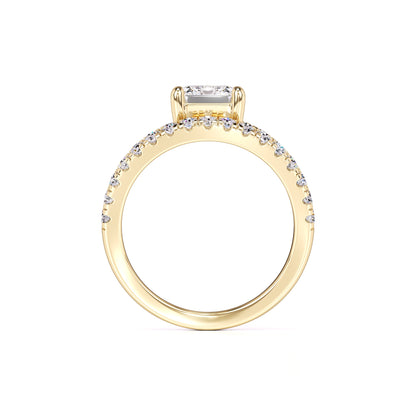 Alexa Moissanite & Lab Grown Diamond Ring | Yellow Gold | 4