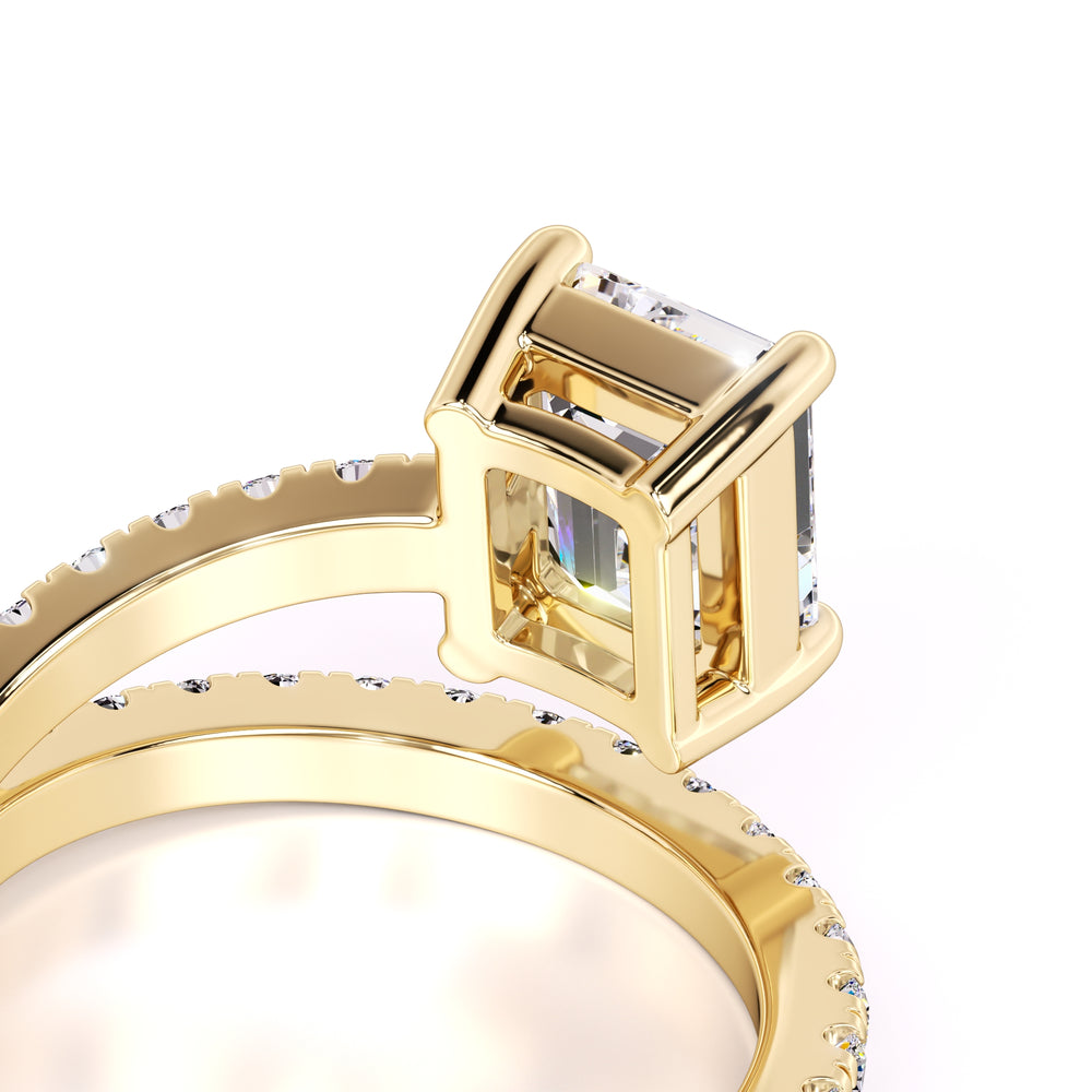 Alexa Moissanite & Lab Grown Diamond Ring | Yellow Gold | 2