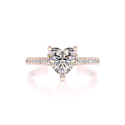 Cora Moissanite & Lab Grown Diamond Ring | Rose Gold | 1