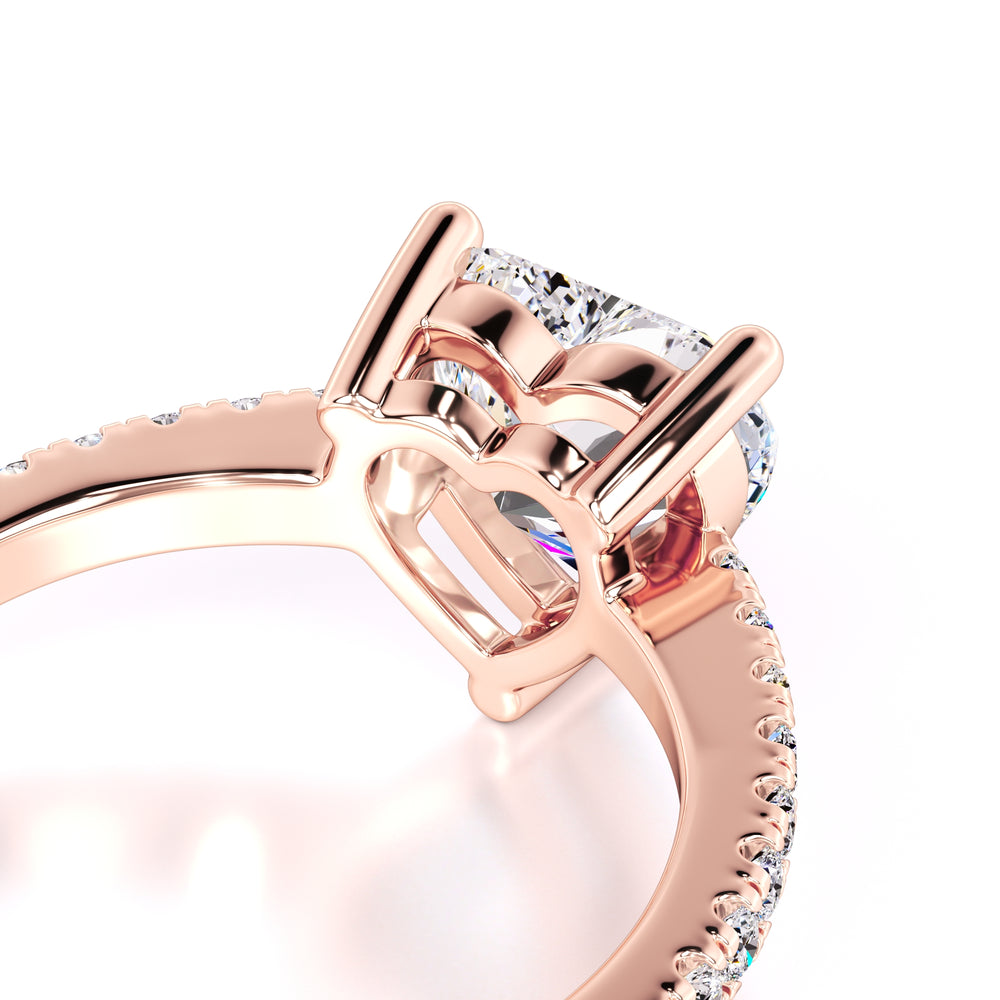 Cora Moissanite & Lab Grown Diamond Ring | Rose Gold | 2