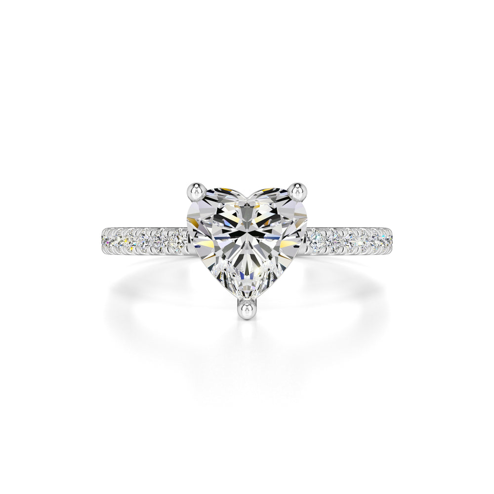Cora Moissanite & Lab Grown Diamond Ring | White Gold | 1