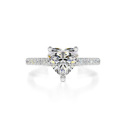 Cora Moissanite & Lab Grown Diamond Ring | White Gold | 1