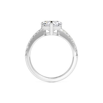Cora Moissanite & Lab Grown Diamond Ring | White Gold | 4